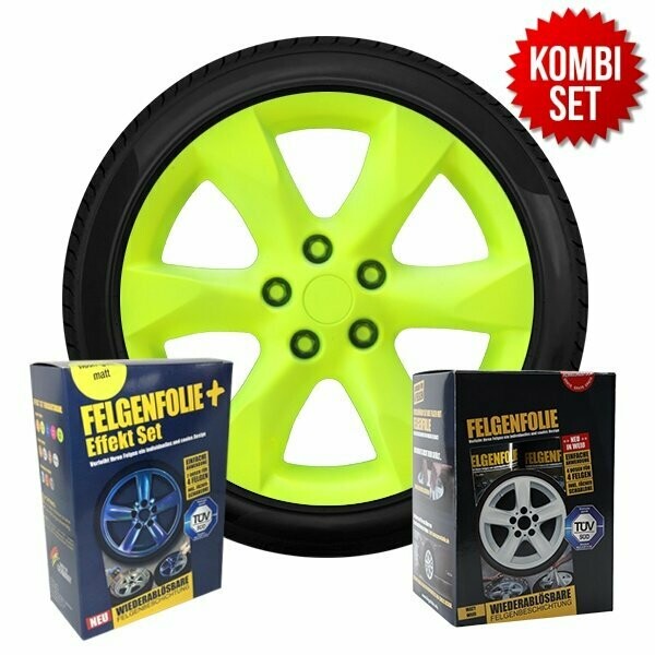 FELGENFOLIE Set Kombi - Neon