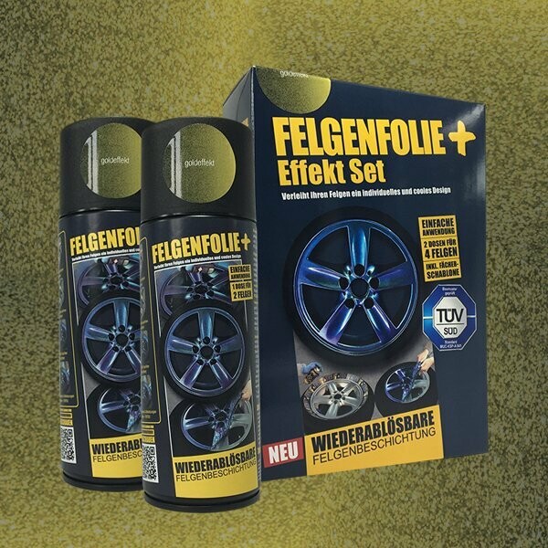 FELGENFOLIE+ Effekt Set, 2 x 400 ml, Goldeffekt