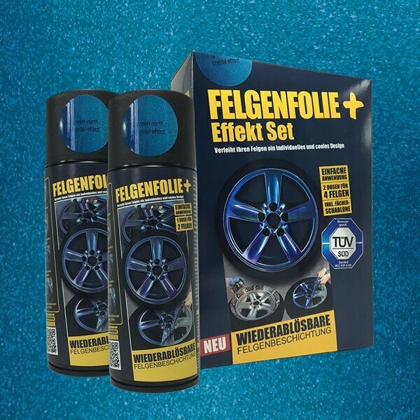 FELGENFOLIE+ Effekt Set, 2 x 400 ml, Kristalleffekt, Green Earth Crystal Effect