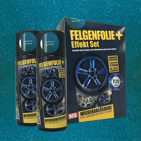 FELGENFOLIE+ Effekt Set, 2 x 400 ml, Perleffekt, Tornado Red Pearl Effect