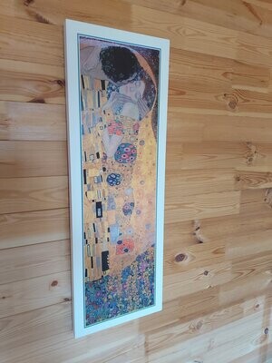 Blockbild mit Kunstdruck von Klimt