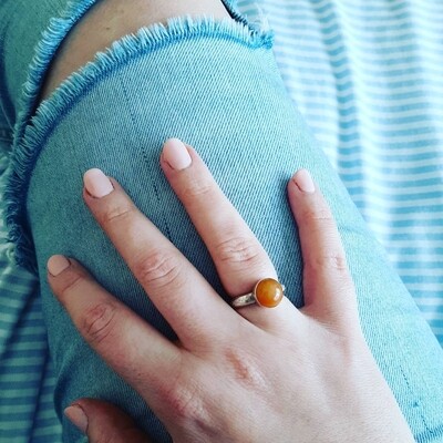 Gele Jade ring