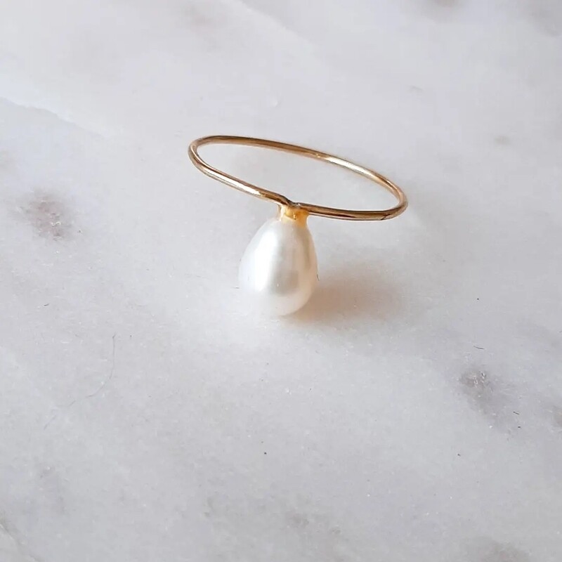 Gouden parelring