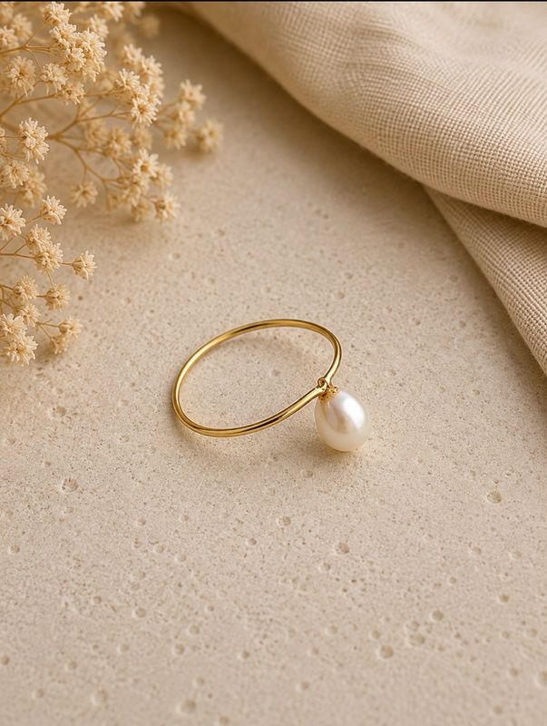 Gouden parelring
