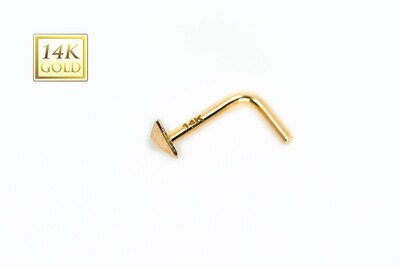 Solid 14kt Gold Nose Stud triangle stud New