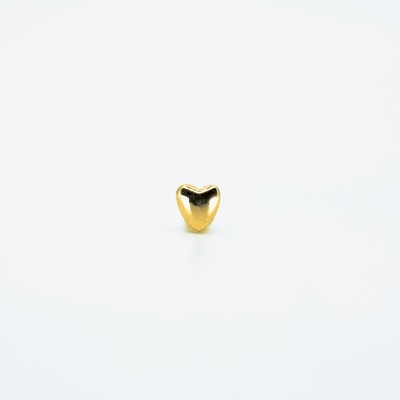 Solid 14kt gold heart Nose piercing 20gauge Mark 14k New