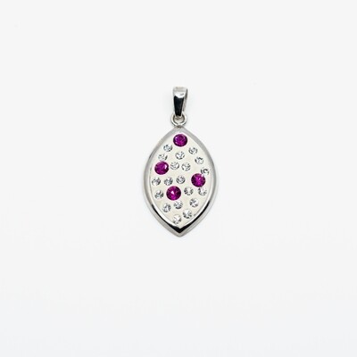 Sterling Silver 925 Pendant with beautiful crystals