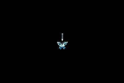 baby blue ocean butterfly nose piercing new 20g