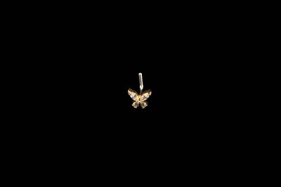 Crystal Golden Butterfly Nose Piercing 316L Surgical Steel sealed New