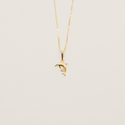 14kt Gold Dolphin Pendant Solid Gold mark 14k New Pendant Only 14k New