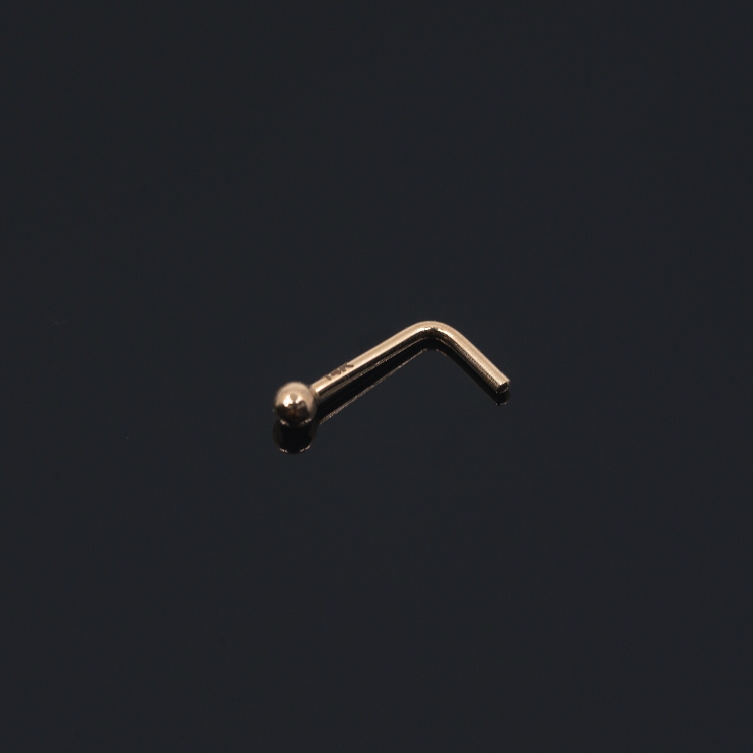 14kt Gold Ball Nose Piercing mark 14k Solid Gold New