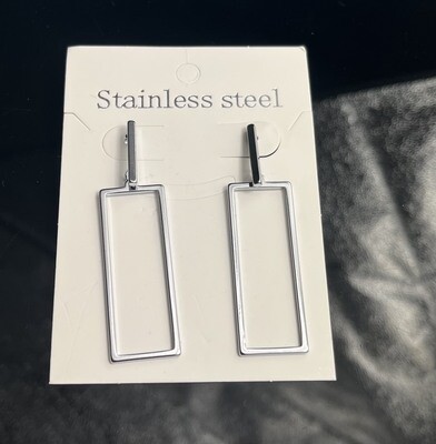 Stylish Square Earrings Rectangle Steel Pair of Earrings for a Sunny Day! New!