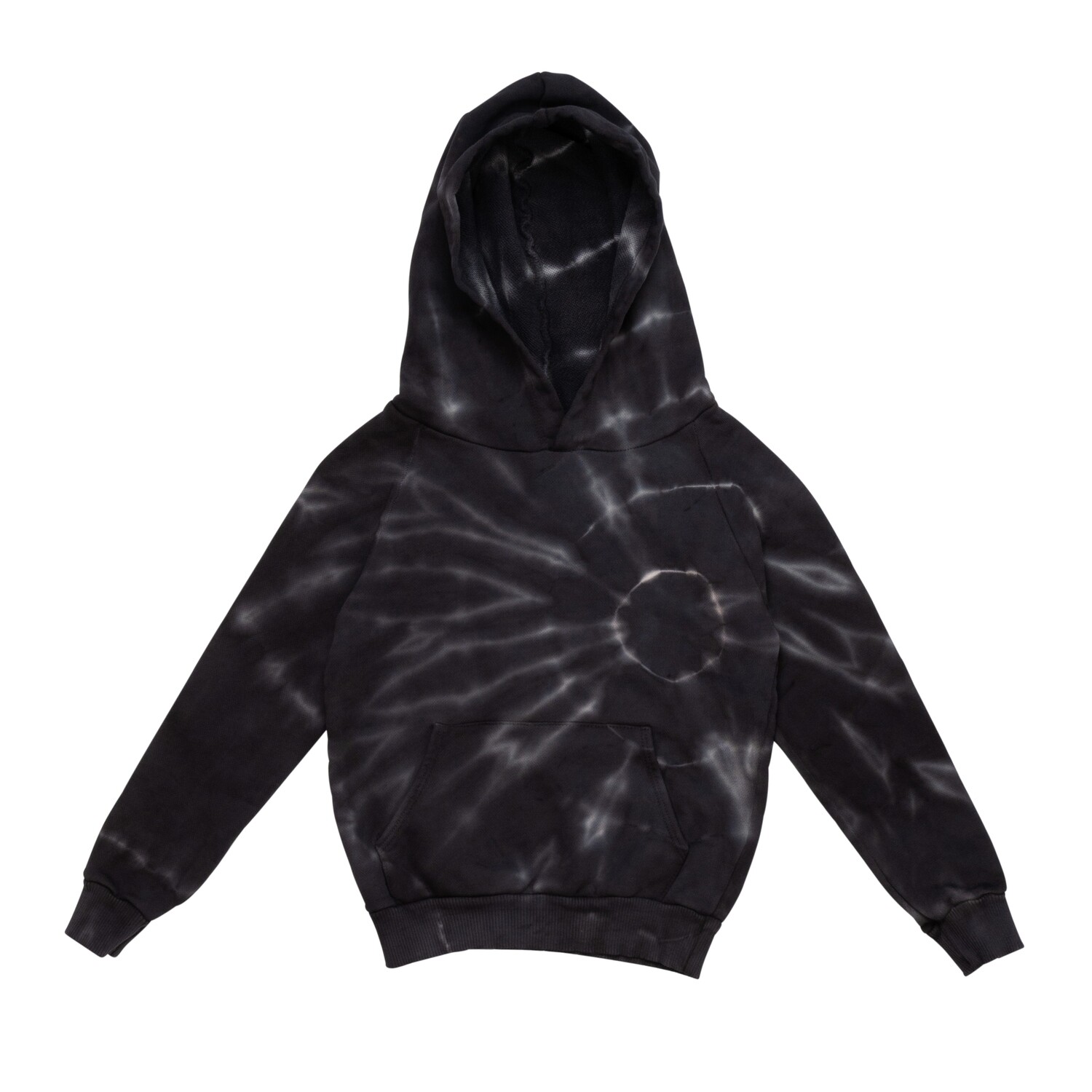 Sweatshirt capuche tie dye noir