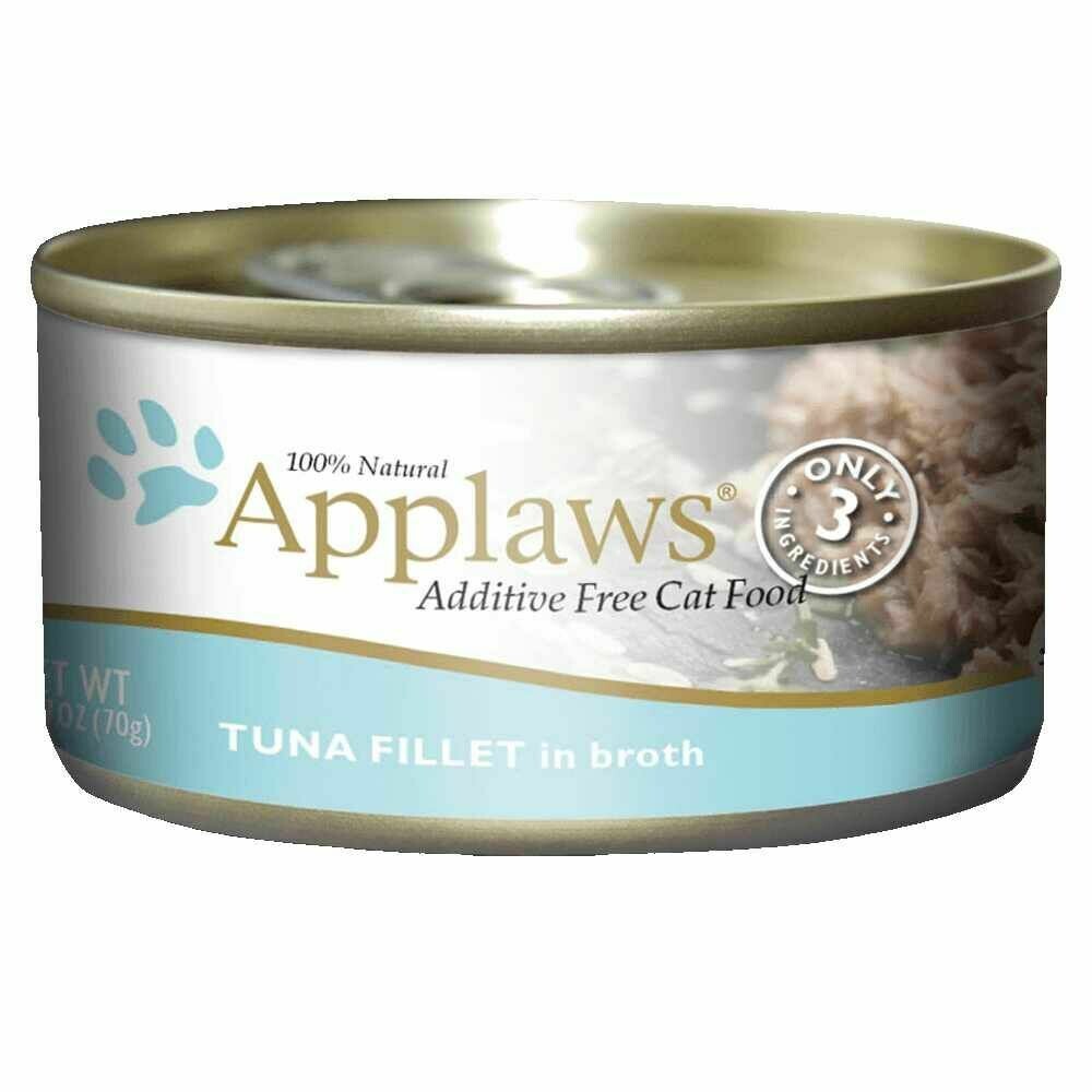 Applaws Additive Free Tuna Fillet Canned Cat Food, 2.47-oz