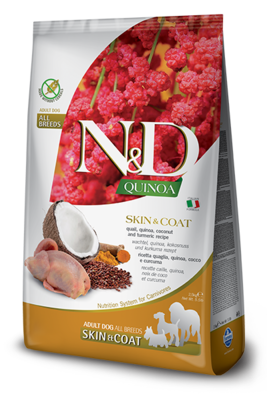 Farmina N&D Quinoa Skin & Coat Quail Dry Dog Food, 5.5-lb