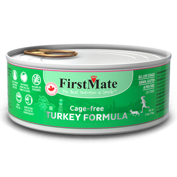 FirstMate Turkey Limited Ingredient Grain-Free Canned Cat Food, 5.5-oz