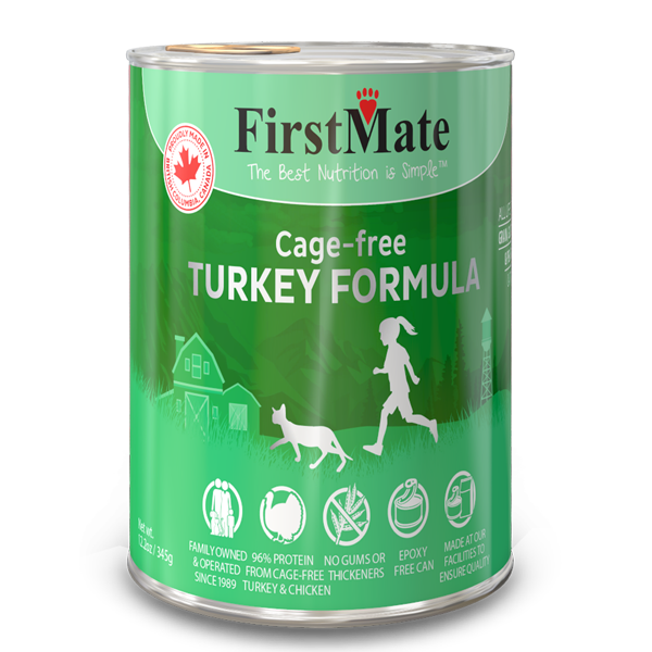 FirstMate Turkey Limited Ingredient Grain-Free Canned Cat Food, 12.2-oz