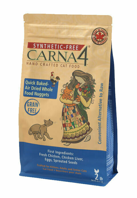 Carna4 Airdried Grain-Free Quick Baked Chicken Cat Food, 2-lb