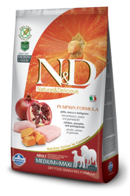 Farmina N&D Ancestral Grain Chicken & Pomegranate Medium & Maxi Adult Dry Dog Food, 26.4-lb bag