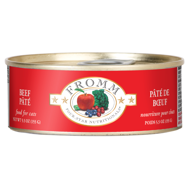 Fromm Four Star Beef Pate Canned Cat Food, 5.5-oz