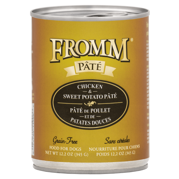 Fromm Chicken & Sweet Potato Pate Canned Dog Food, 12.2-oz