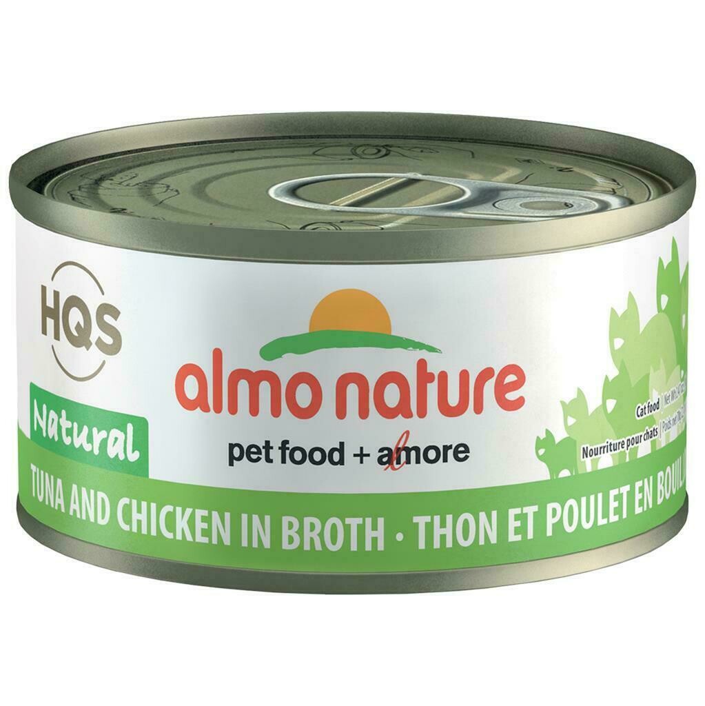 Almo Nature HQS Natural Tuna & Chicken in Broth Grain-Free Canned Cat Food, 2.47-oz
