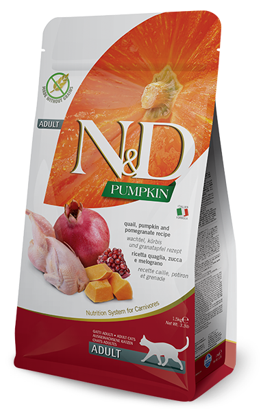 Farmina N&D Pumpkin Quail & Pomegranate Neutered Dry Cat Food, 3.3-lb