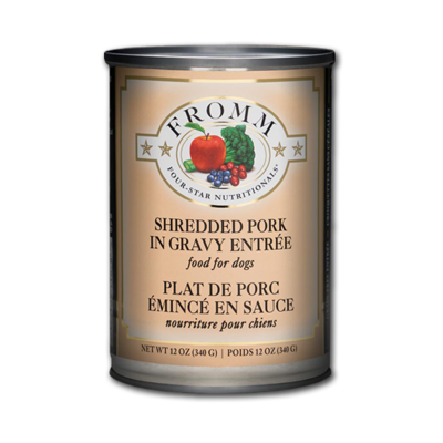 Fromm Four-Star Nutritionals Shredded Pork in Gravy Entree Canned Dog Food, 12-oz