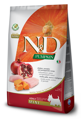Farmina N&D Pumpkin Chicken & Pomegranate Adult Mini Dog Dry Food, 5.5-lb