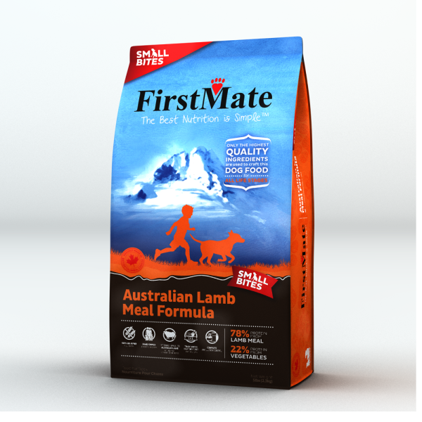 FirstMate Small Bites Australian Lamb Meal Limited Ingredient Diet Grain-Free Dry Dog Food, 5-lb