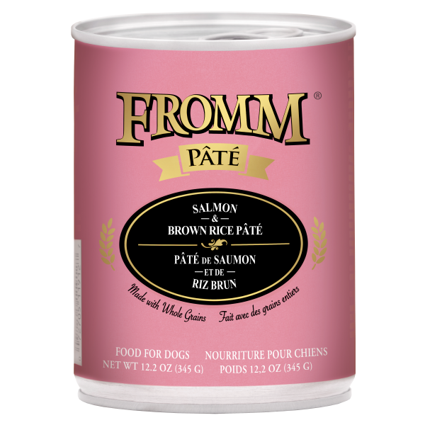 Fromm Salmon & Brown Rice Pate Canned Dog Food, 12.2-oz