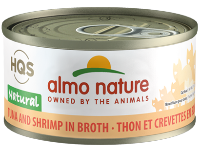 Almo Nature HQS Natural Tuna & Shrimp in Broth Grain-Free Canned Cat Food, 2.47-oz