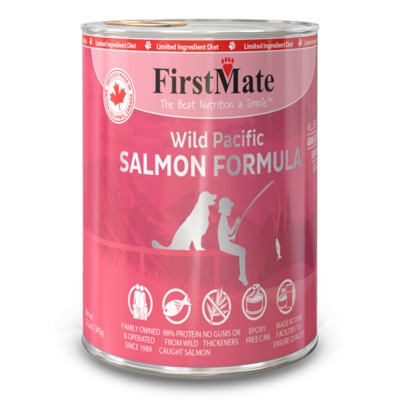 FirstMate Salmon Limited Ingredient Grain-Free Canned Dog Food, 12.2-oz