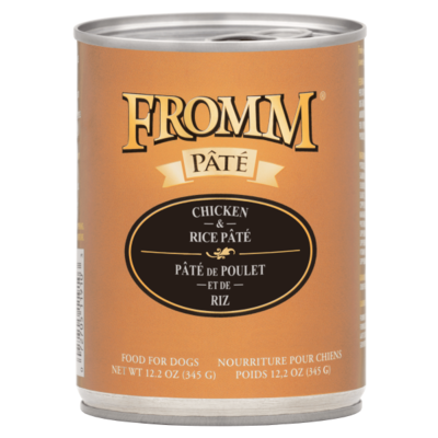 Fromm Chicken & Rice Pate Canned Dog Food, 12.2-oz