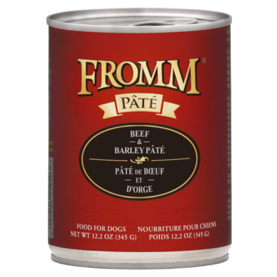 Fromm Beef & Barley Pate Canned Dog Food, 12.2-oz