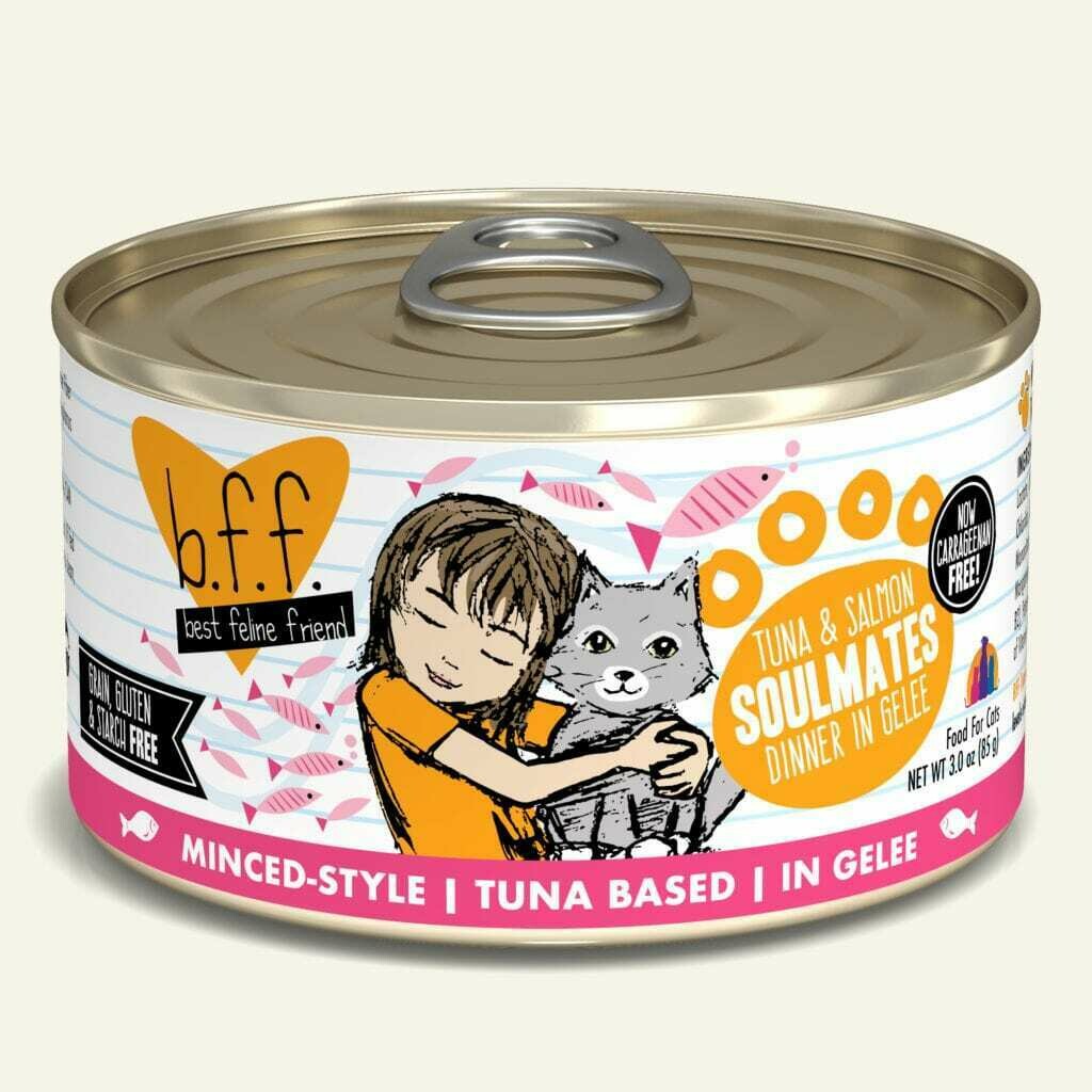 BFF Originals Soulmates Tuna & Salmon Dinner in Gelee Grain-Free Wet Cat Food, 3-oz🐔