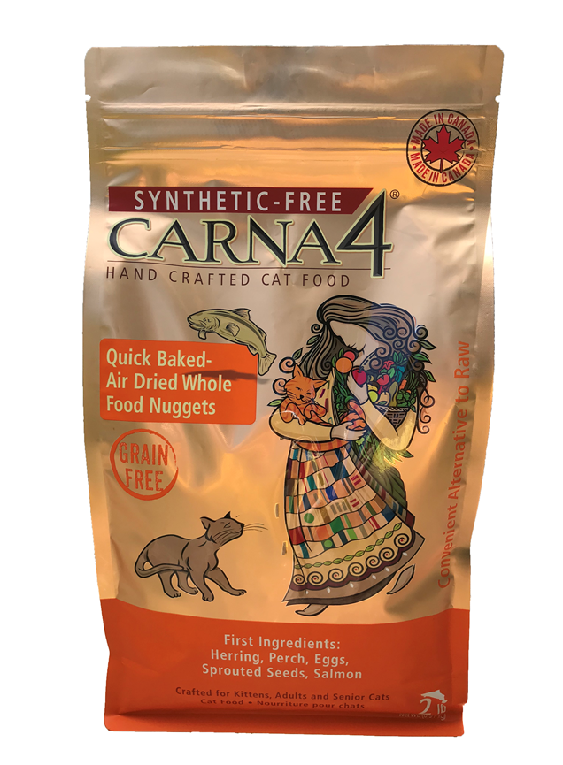 Carna4 Airdried Grain-Free Quick Baked Fish Cat Food, 2-lb