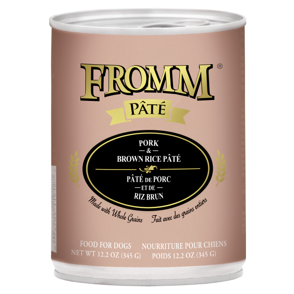 Fromm Pork & Brown Rice Pate Canned Dog Food, 12.2-oz