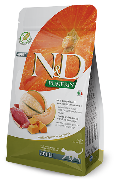 Farmina N&D Pumpkin Duck & Cantaloupe Melon Adult Dry Cat Food, 3.3-lb