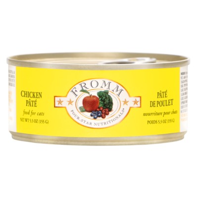 Fromm Four Star Grain Free Chicken Pate Canned Cat Food, 5.5-oz
