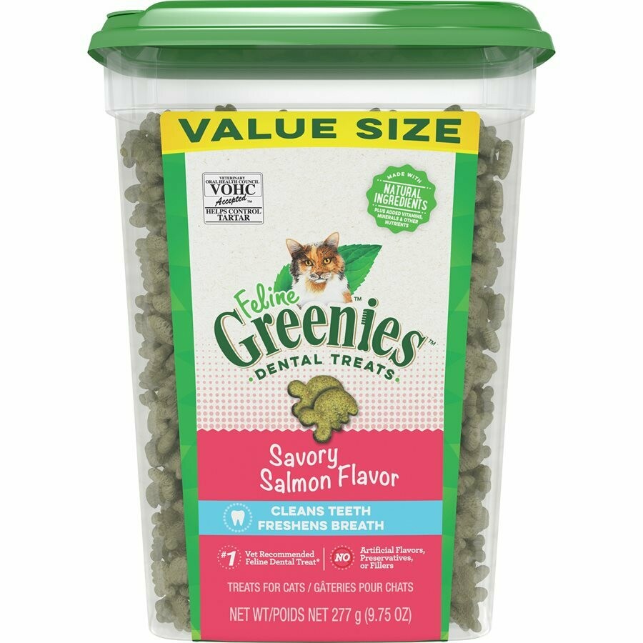 Greenies Cat Dental Treats Salmon Flavor 277g