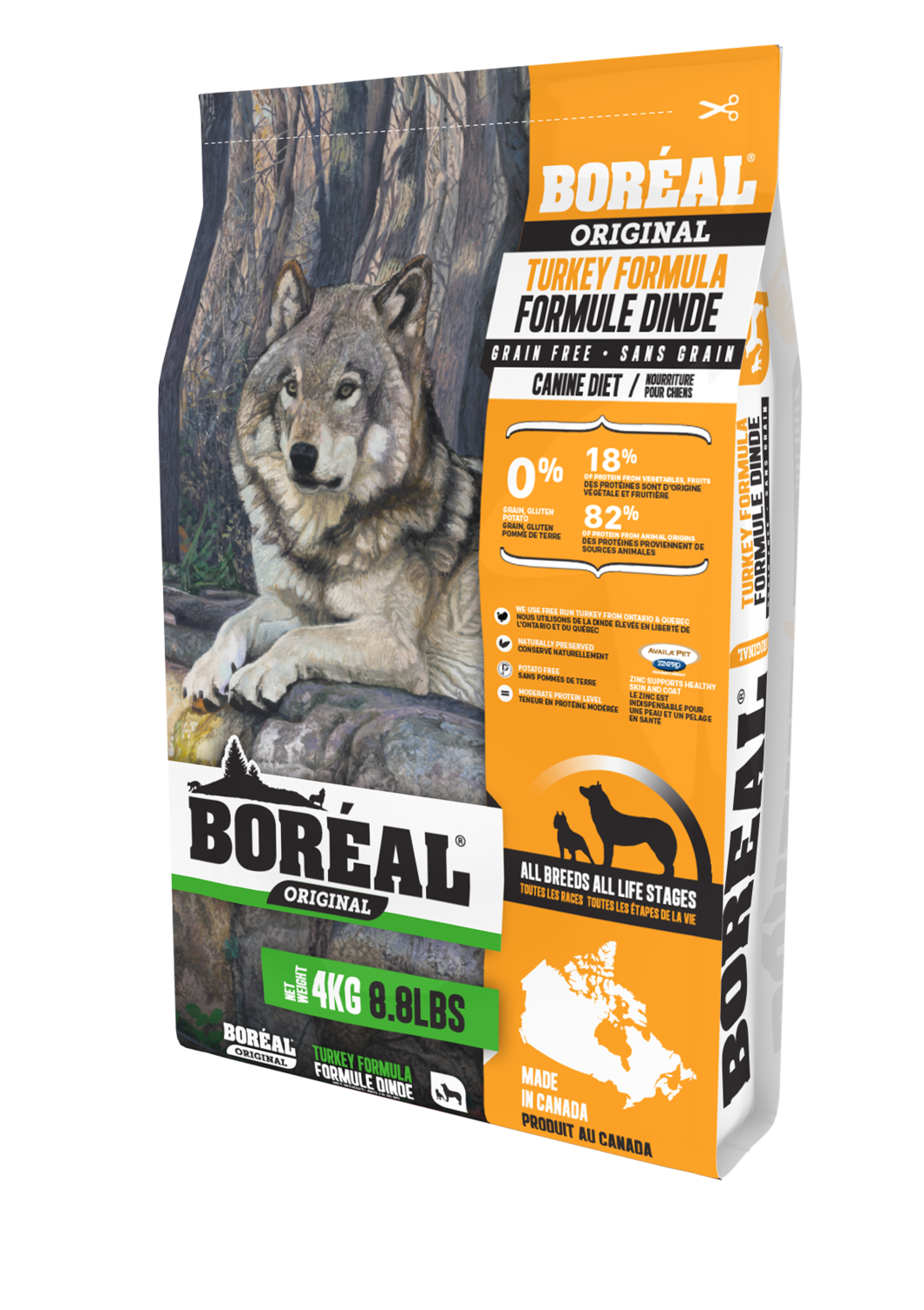 Boreal Original Turkey - Grain Free Dry Dog Food, 11.33kg bag