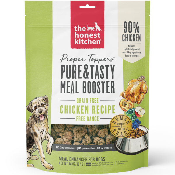 The Honest Kitchen Proper Toppers Grain-Free Chicken Recipe Dog Food Topper, 14-oz bag