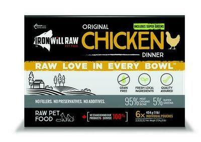 Iron Will Raw Original Chicken Frozen Cat & Dog Food, 6-lb