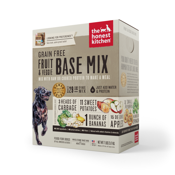 The Honest Kitchen Fruit & Veggie Base Mix Grain-Free Dehydrated Dog Food, 7-lb box