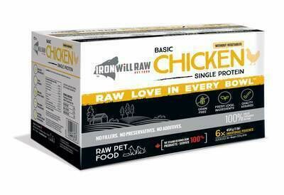 Iron Will Raw Basic Chicken Frozen Cat & Dog Food, 6-lb