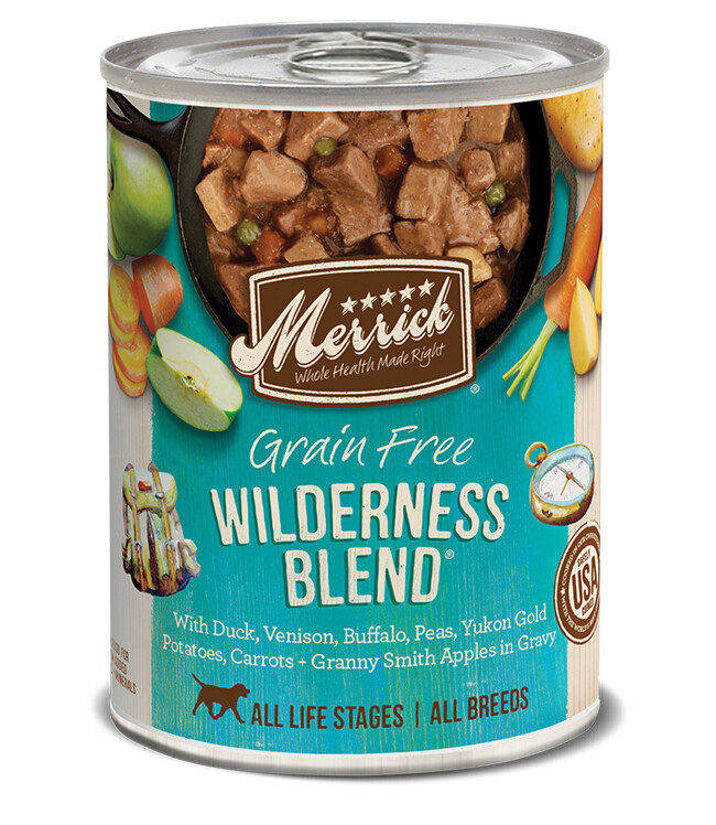 Merrick Grain-Free Wilderness Blend Canned Dog Food, 12.7-oz