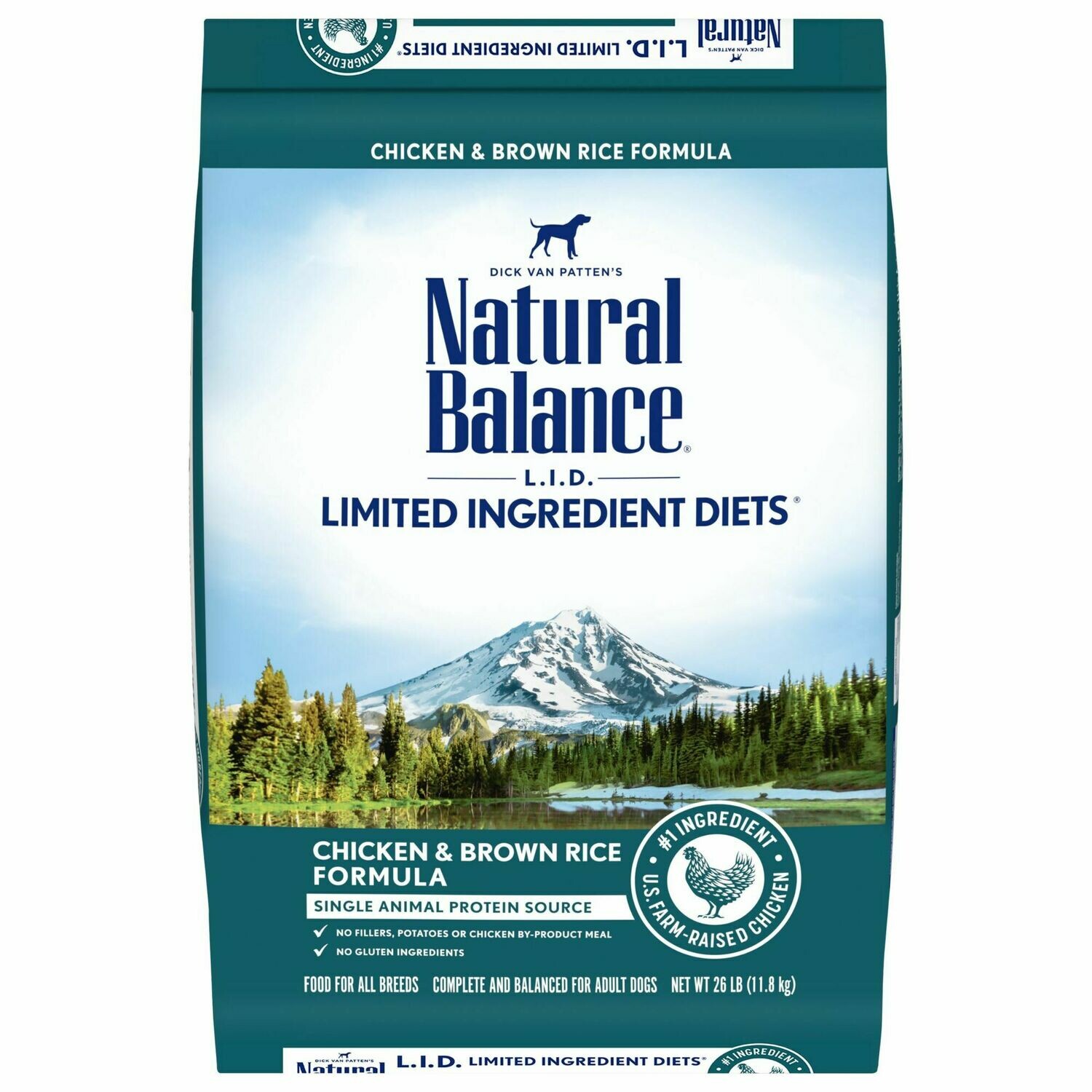 Natural Balance L.I.D. Limited Ingredient Diets Chicken & Brown Rice Formula Dry Dog Food, 26-lb