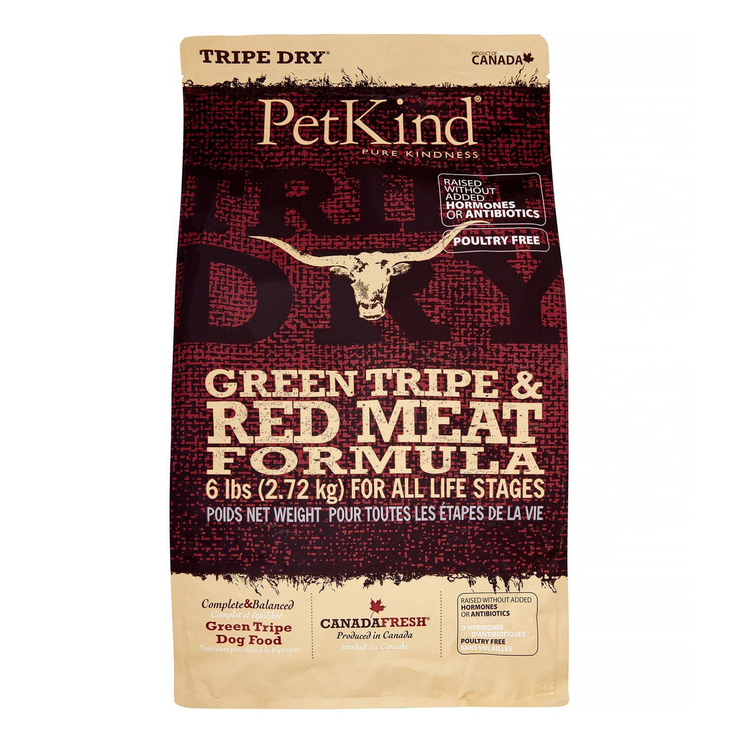PetKind Tripe Dry Red Meat & Green Tripe Formula Grain-Free Dry Dog Food, 6-lb bag