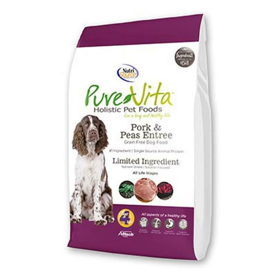 PureVita Grain-Free Free Pork & Peas Dry Dog Food, 5-lbs